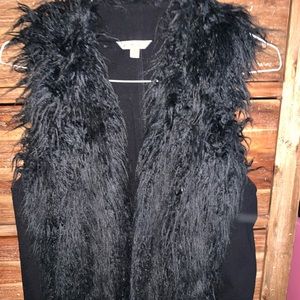 Brown fur vest